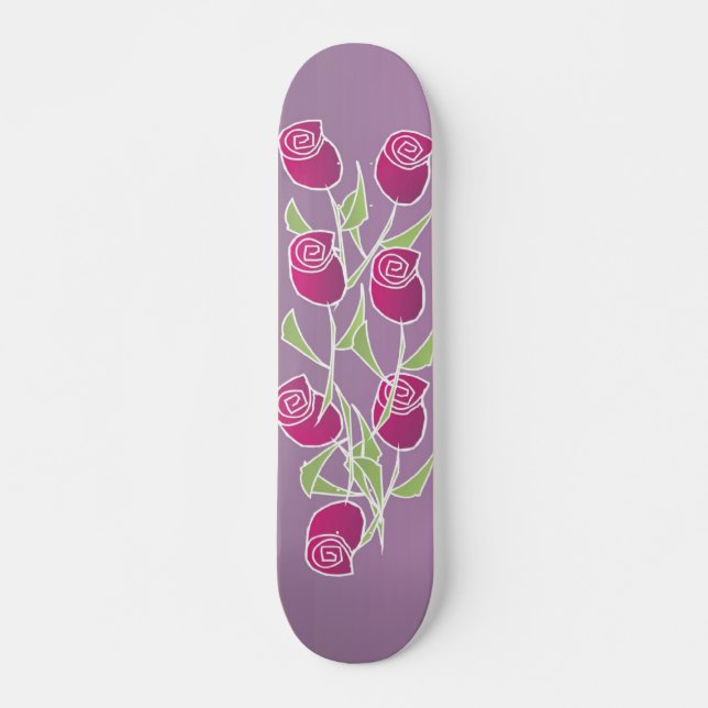 Rosa skateboard bräda 21,5 cm (Framsida)