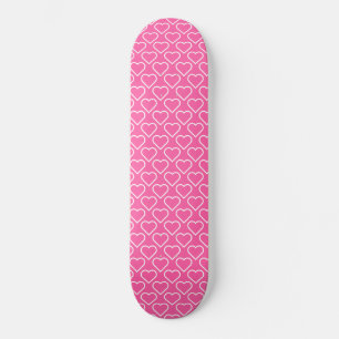 Rosa Skateboard med Hjärtor - Färgen eller texten