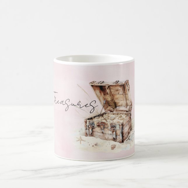 Rosa skattskåpsskal kaffemugg (Center)