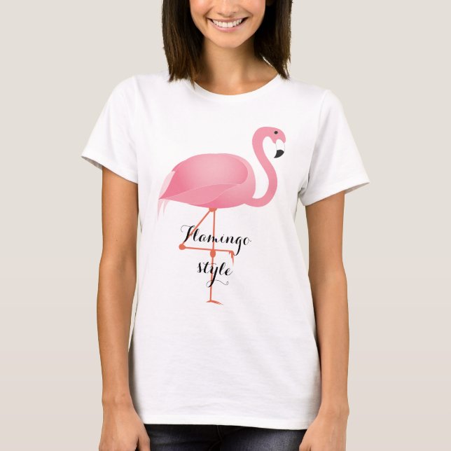 Rosa skjorta för flamingostilmoderskap tee shirt (Framsida)