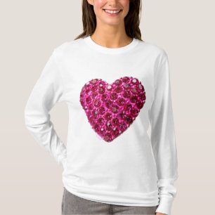 rosa skjorta för långärmad t för t-shirt