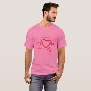 rosa skjorta för utslagsplats för ultrasoundhert t-shirt