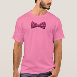 Rosa skjorta med den purpurfärgade flugan med ros tee shirt