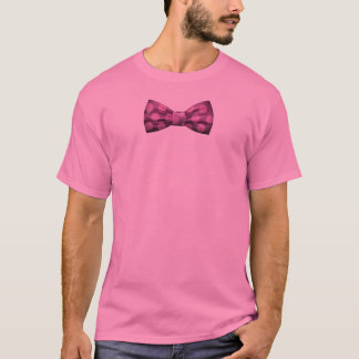 Rosa skjorta med den purpurfärgade flugan med rosa tee shirt