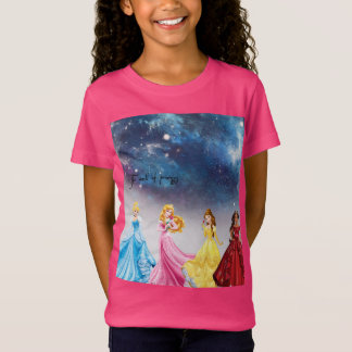Rosa skjorta med vackra prinsessor t shirt