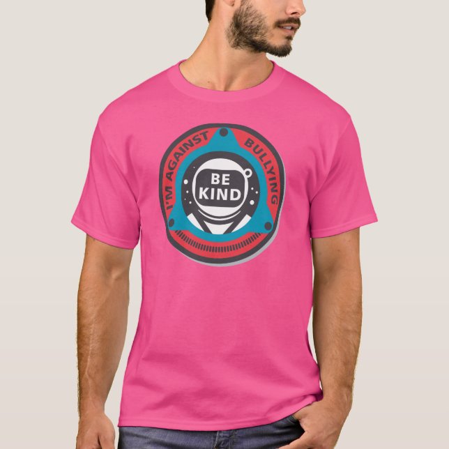 Rosa skjortadag Im för Anti pennalism mot T Shirt (Framsida)