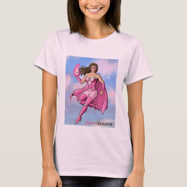 Rosa skjortadesign 6 för korsfarare T Tee (Framsida)