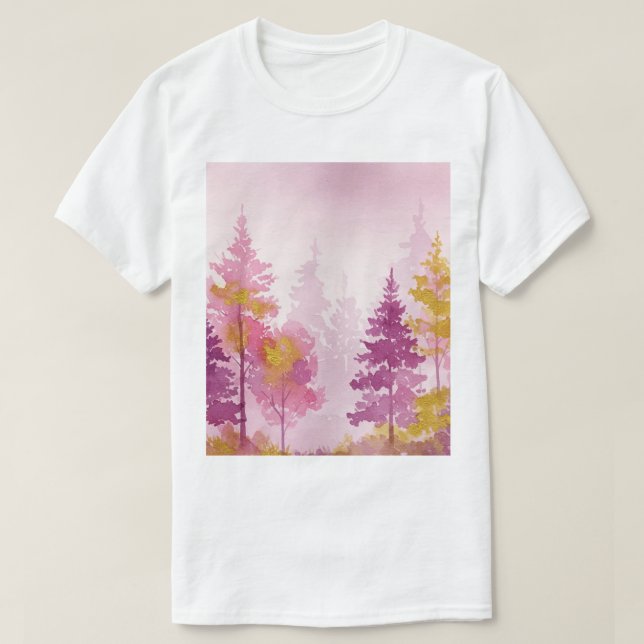 Rosa skog  t shirt (Design framsida)