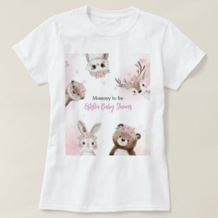 Rosa skogs-Barnkalas T-Shirt för blivande Mamma