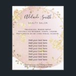 rosa skönhet salong flygblad<br><div class="desc">skönhetssalon professionell makeup artist fluor</div>