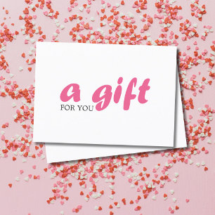 Rosa skönhetpresentkort för enkel elegant vit rabattkort