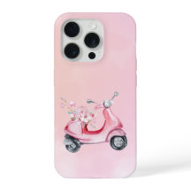 Rosa skoterblommig telefonfodral