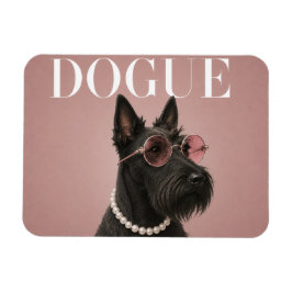 Rosa skotsk terrier Scottie hund Covergirl Magnet