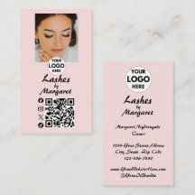 Rosa Skrift Sociala Ikon QR-kod Foto Ögonfransar