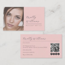 Rosa Skrift Sociala Ikon QR-kod Foto Smink