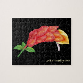 Rosa Skrimp Plant Flower Illustration Pussel