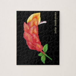 Rosa Skrimp Plant Flower Illustration Pussel