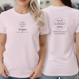 Rosa Skriptlogotyp Makeup-personal T Shirt