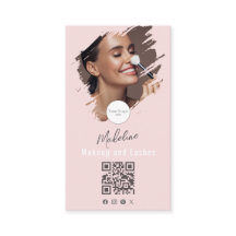 Rosa Skriptlogotyp QR-kod Foto Smink