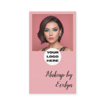 Rosa Skriptlogotyp QR-kod Foto Smink