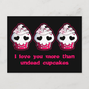 Rosa Skull Cupaka Vykort