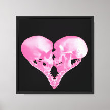 Rosa Skull Kiss Heart Romantic Gothic Art