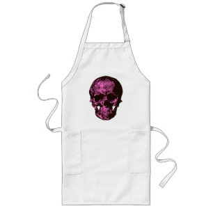 Rosa Skull Långt Förkläde