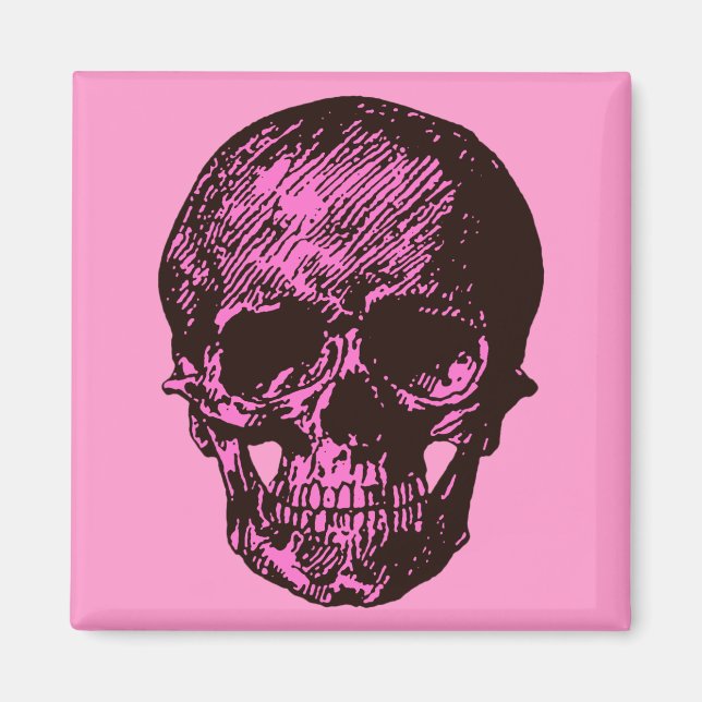 Rosa Skull Magnet (Framsidan)
