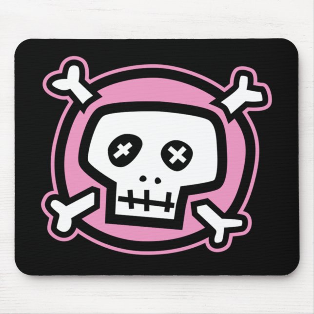 Rosa Skull mousserande Musmatta (Framsidan)