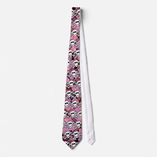 Rosa Skull och Crossbone med hearts och Bow Slips