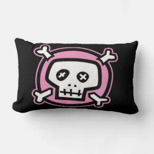 Rosa Skull Pillow Lumbarkudde