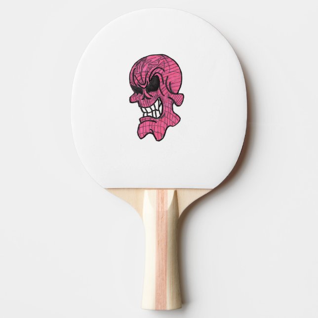 Rosa Skull Ping Pong Paddle Pingisracket (Framsidan)