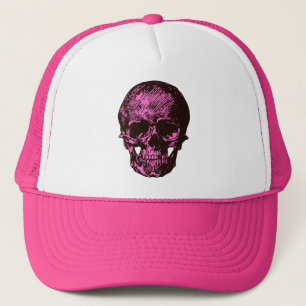 Rosa Skull Truckerkeps