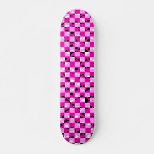 Rosa Skullkontrollpanel Mini Skateboard Bräda 18,7 Cm