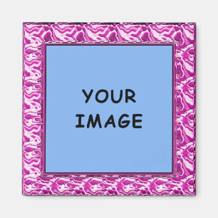 Rosa Skulpturerad Fotolister Magnet
