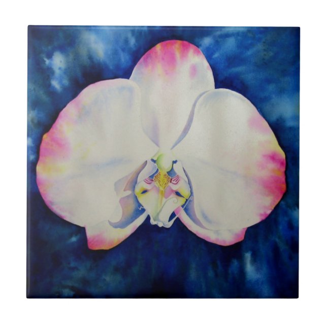 Rosa Skymningsorkidé Kakelplatta (Framsidan)