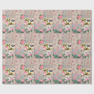 Rosa slående in papper för nätt vintagetapet presentpapper