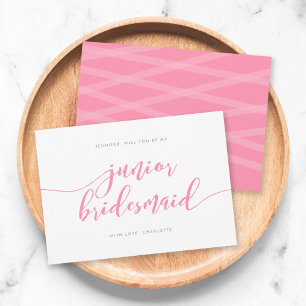 Rosa Slappna av... Du blir min Junior Bridesmaid Inbjudningar