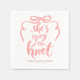 Rosa släpsnöre Bröllopsfest för Hen Party Pappersservett