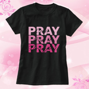 Rosa slår på den, över den, genom bröstcancer t shirt