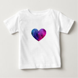 Rosa slemma hjärta baby t-shirt 