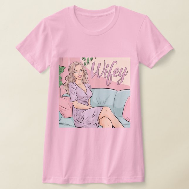 Rosa Slim Fit Wifey T-Shirt (Laydown)