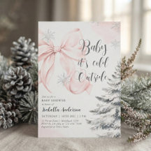 Rosa slinga Baby It's Cold Outside Baby Shower jul