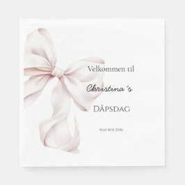 Rosa slinga Barnedåps servetter Servietter