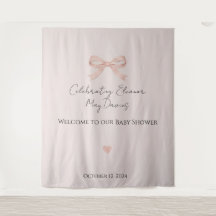 Rosa slinga Coquette flicka Baby Shower Bakgrund