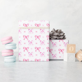 Rosa slinga Coquette vattenfärg Söt estetik Presentpapper