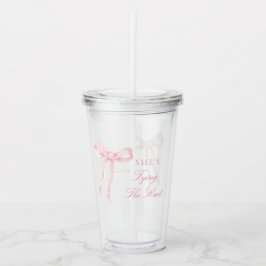 Rosa slinga Hon knyter knuten Bröllopsduschpresent Take Away Mugg