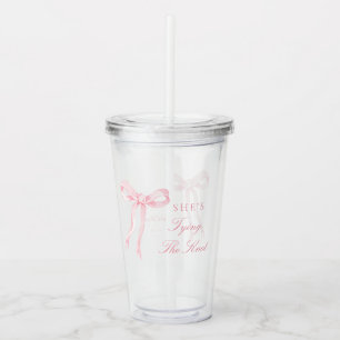 Rosa slinga Hon knyter knuten Bröllopsduschpresent Take Away Mugg
