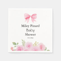 Rosa slinga och blommande baby shower