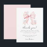 Rosa slinga vinter snöflinga baby shower anteckningskort<br><div class="desc">Rosa slinga vinter snöflinga baby shower tackkort</div>